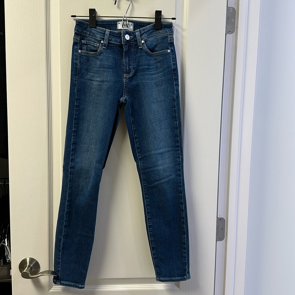 Paige Verudgo Mid Rise Skinny Jeans, size 24